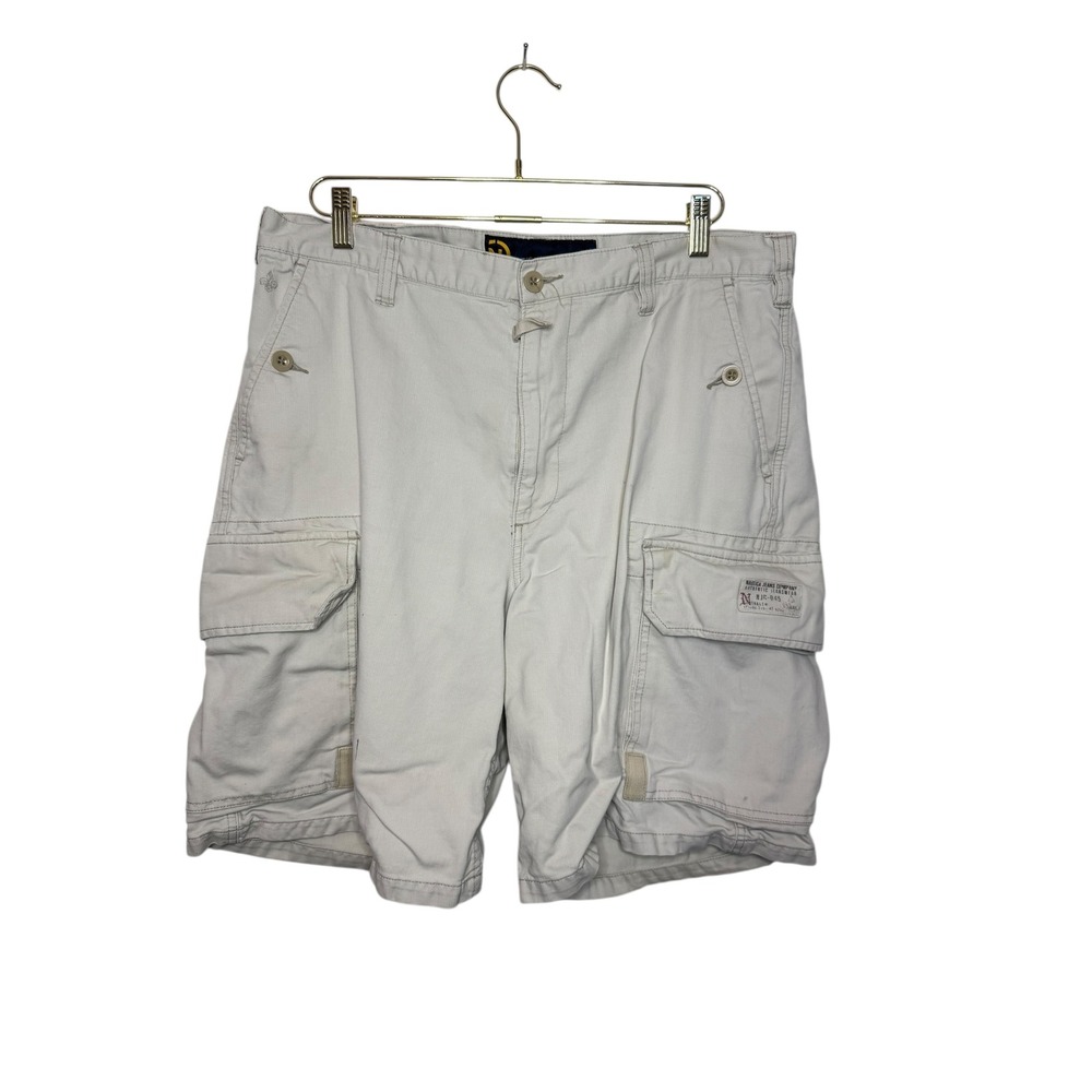 Nautica Jeans Company Mens Beige Cargo Shorts Size 36‎ Relaxed Fit Casual